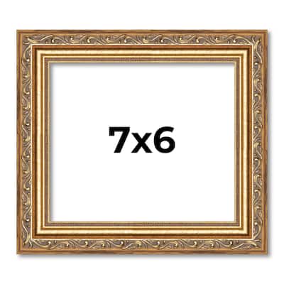 7x6 Frame Red Solid Wood Picture Frame Width 1.75 Inches | Interior Frame Depth 1 13/16 Inches