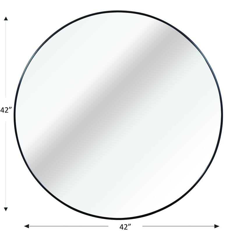 Round Wall Mirror Circle Bathroom Mirror Metal Frame for Bathroom Entryway Bedroom Living Room Wall Mounted Modern Rustic Decor