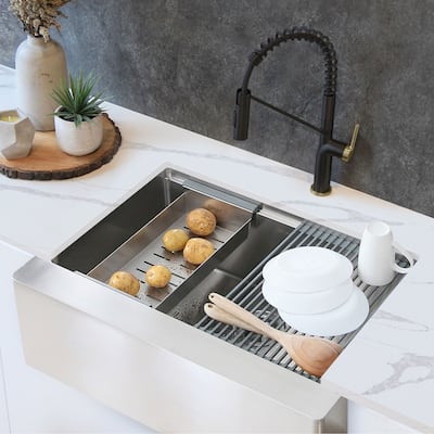 Undermount 30" Stainless Steel Single Bowl Kitchen Sink Handmade - 30" x 22" x 10"
