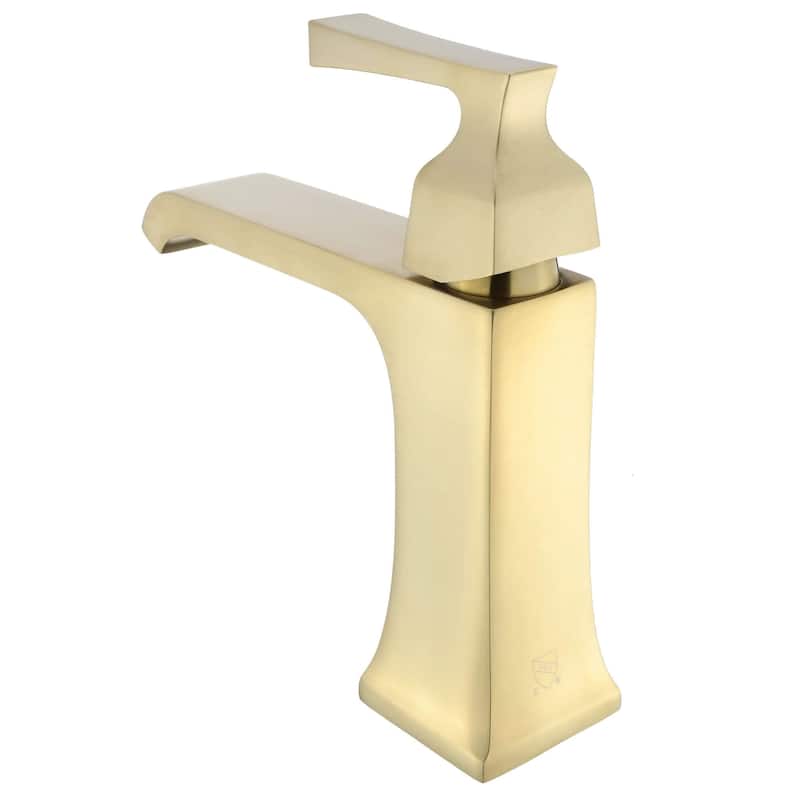 Fine Fixtures Arched Square Single Hole Bathroom Faucet