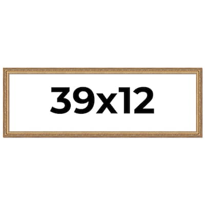 39x12 Frame Red Solid Wood Picture Frame Width 1.75 Inches | Interior Frame Depth 1 13/16 Inches