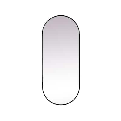 Indigo Home Metal Frame Oval Mirror 30x72 Inch