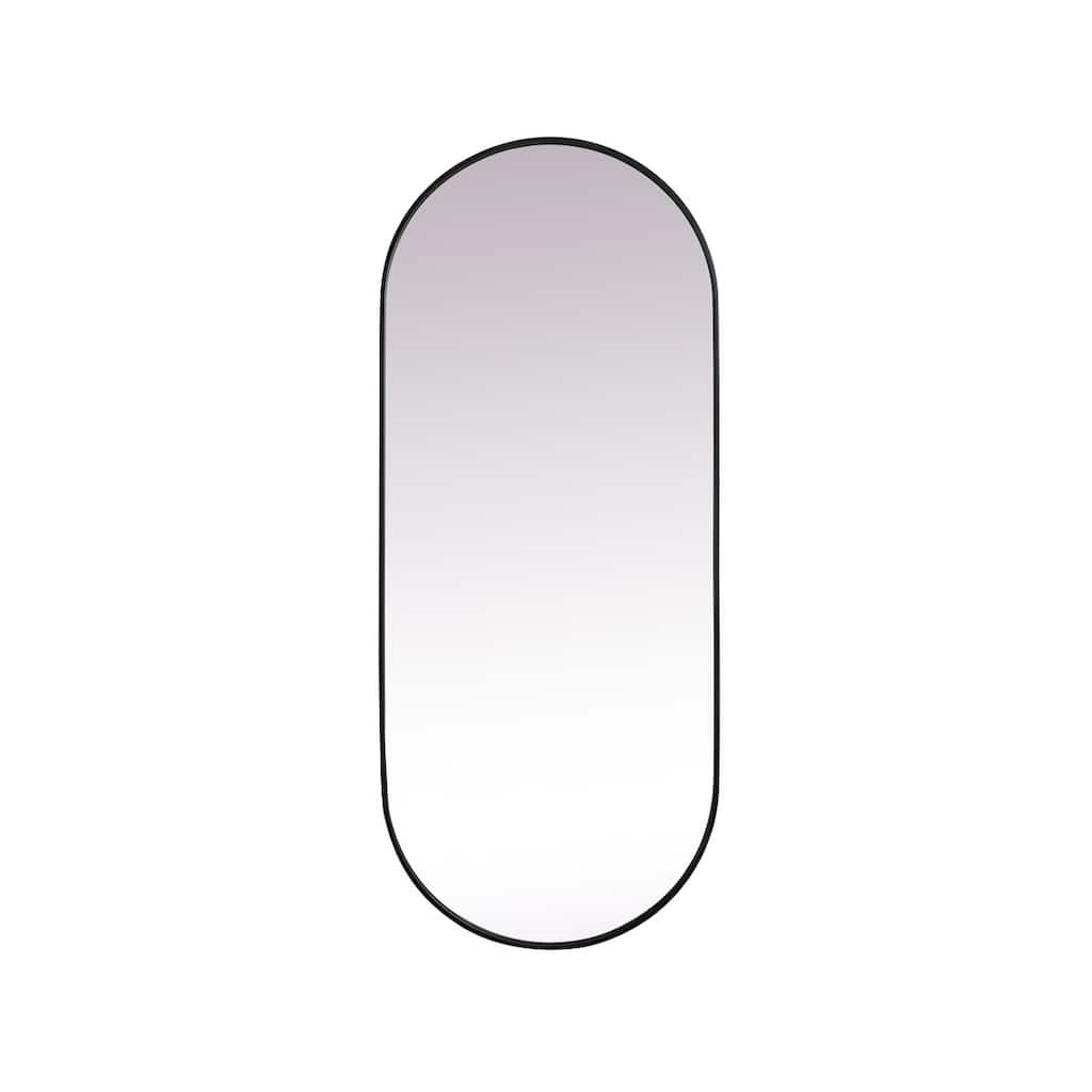 Indigo Home Metal Frame Oval Mirror 30x72 Inch