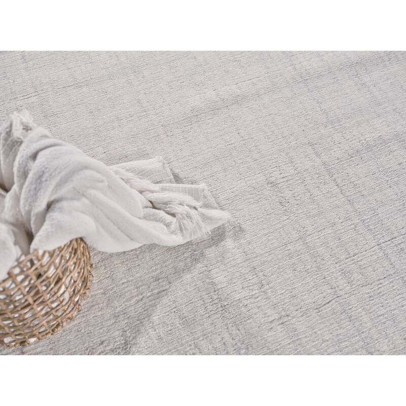 Exquisite Rugs Alpine Handmade Handloomed New Zealand Wool Ivory/Ivory Area Rug
