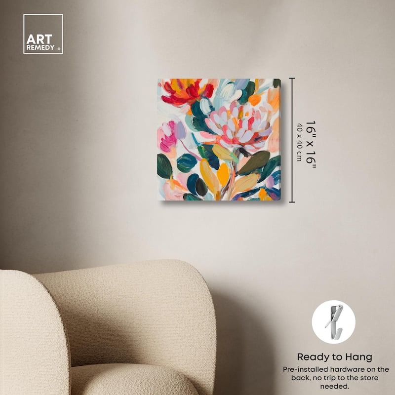 Lively Flora II Canvas by Art Remedy, Gallery Wrapped