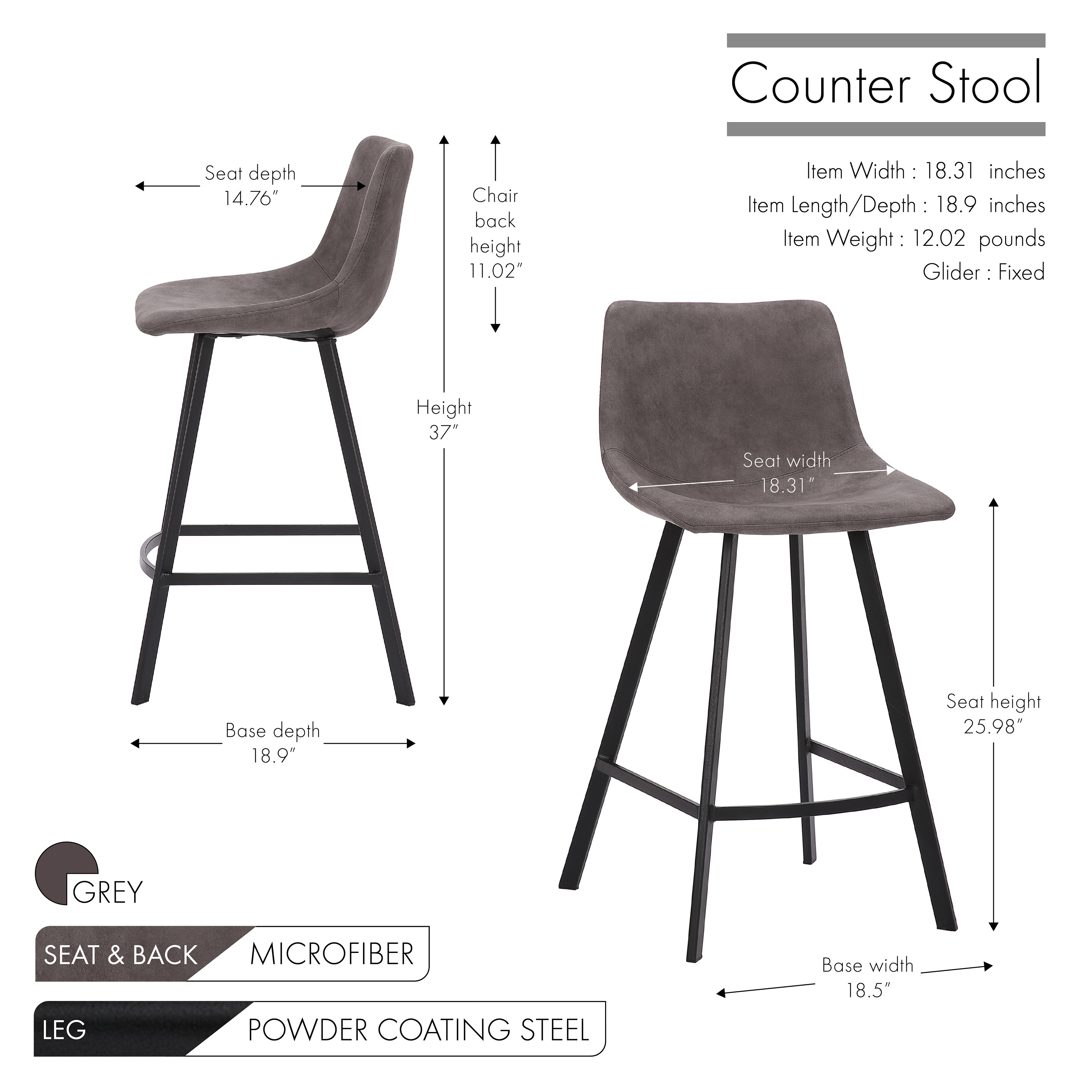 Microfiber counter stools deals