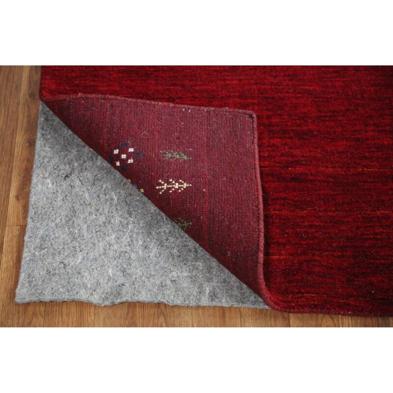 Hand Knotted Oriental 100% Wool Carpet Tribal Tribal Red Gabbeh Area Rug - 8' 0'' X 5' 2''