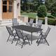 Option Grey-Set of 7- 82.48 inches long
