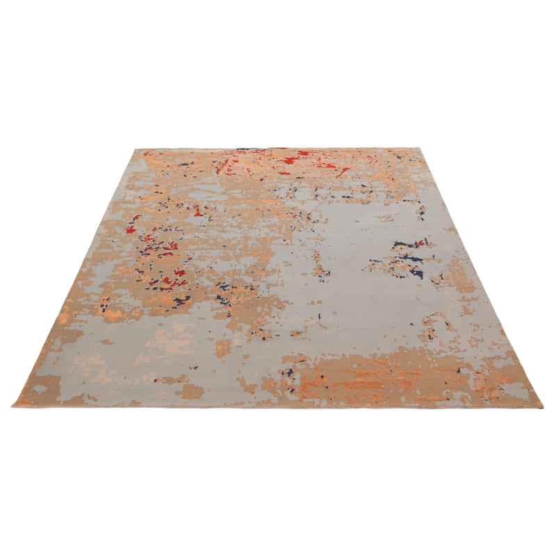 ECARPETGALLERY Hand-knotted Alma Light Blue Silk, Wool Rug - 8'1 x 10'1