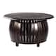 Aluminum Outdoor 44 in. Round Propane Fire Table, with Fire Beads, Lid ...