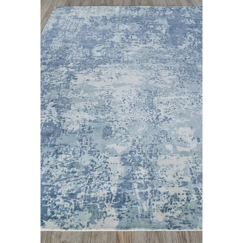 EXQUISITE RUGS Laguna Hand-loomed Wool/Bamboo Silk Blue/Multi Area Rug.