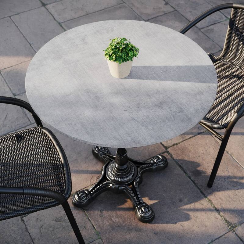 Commercial All-Weather HPL Tabletop with Bistro Base