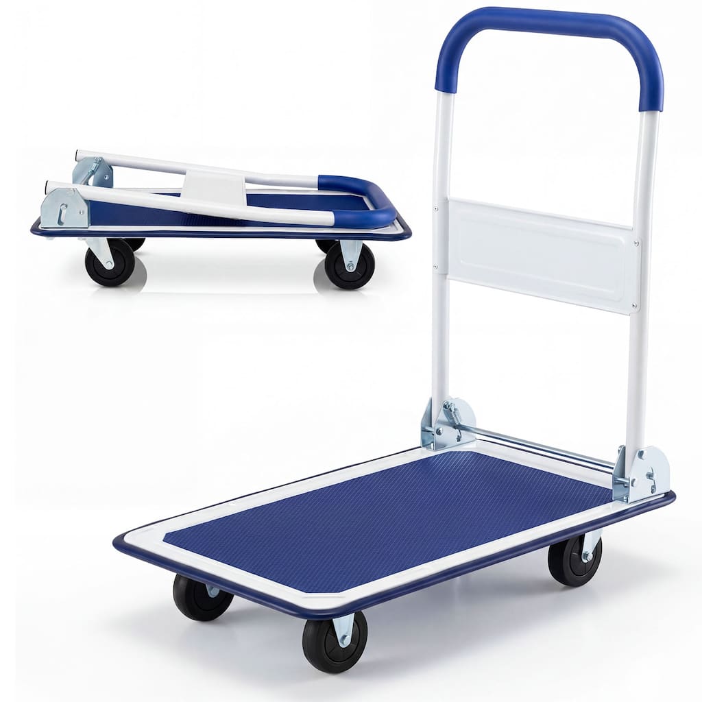 Costway 330lbs Platform Cart Dolly Foldable Moving Warehouse Push Hand - See Details