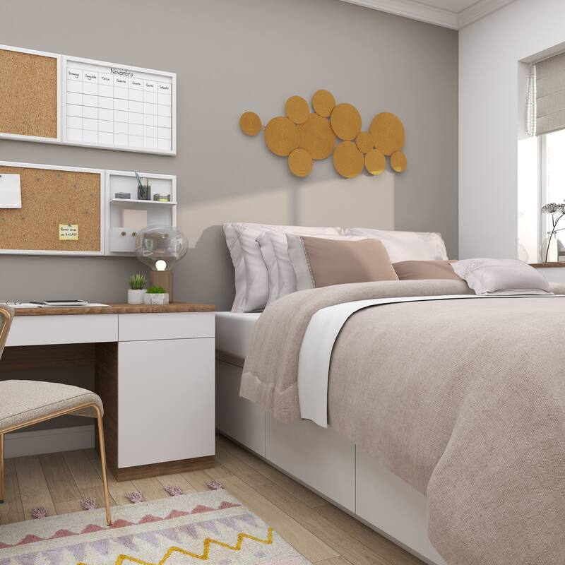 CosmoLiving by Cosmopolitan Metal Plate Wall Decor with Textured Circles - Gold or Black