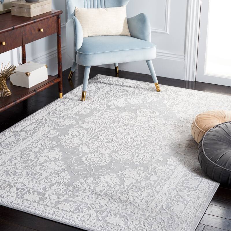 SAFAVIEH Vogue Mina Oriental Medallion Rug - 8' x 10' - Grey/Light Grey