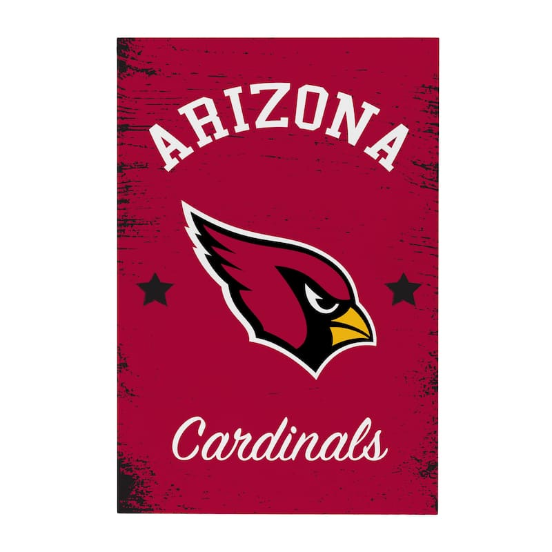 Arizona Cardinals Wooden Door Decor Wall Sign - Multi-Color