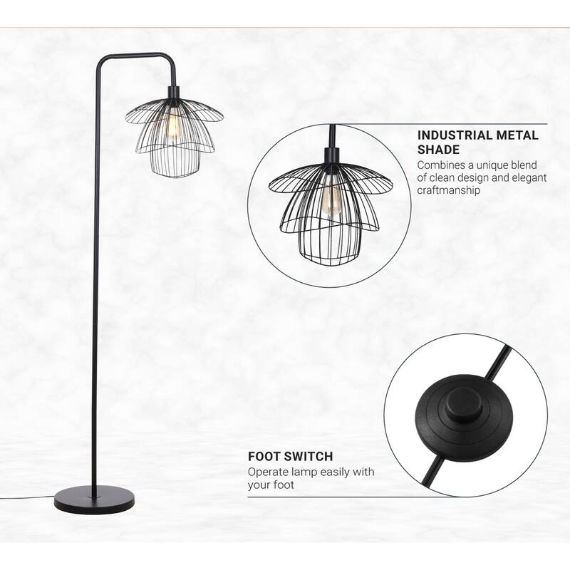 Kenroy Home Orchid Downbridge Floor Lamp - Black
