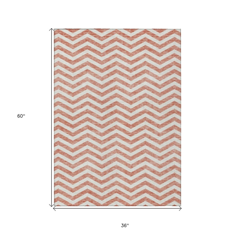 HomeRoots Chevron Transitional Rectangle Outdoor Rug