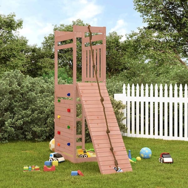 slide 2 of 18, vidaXL Outdoor Playset Outdoor Backyard Playground Equipment for Kids Age 3-8 20.9" x 68.5" x 81.5" Douglas