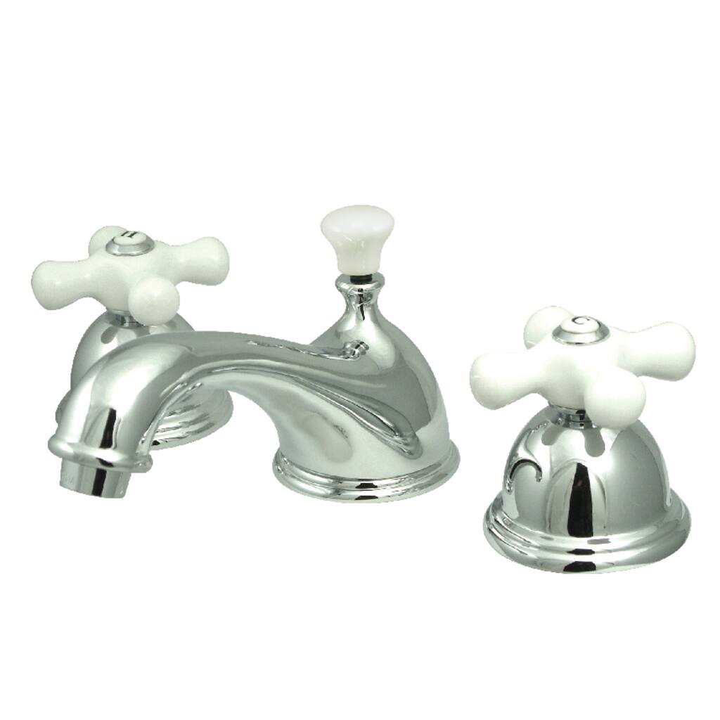 Restoration Widespread Bathroom Faucet with Brass Pop-Up