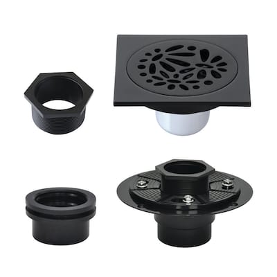 Kingston Brass BSFK6360 Watercourse 4" Square Shower Drain