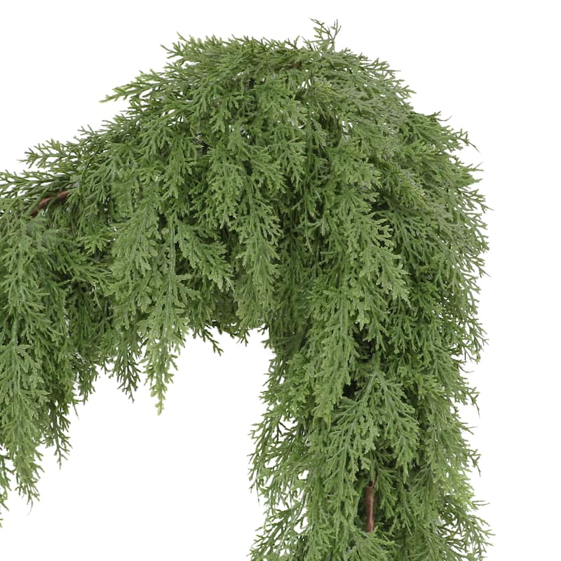 Puleo International 9 ft. x 10 in. Artificial PE Cedar Garland - Green