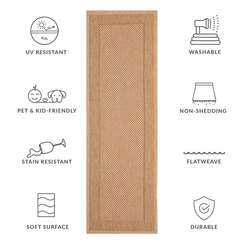 SAFAVIEH Courtyard Gwenneth Indoor/Outdoor Waterproof Patio Backyard Rug
