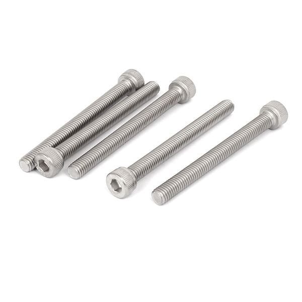 Lot De 5 Vis à Tête Fraisée M8x80mm - Filetage Partiel 24mm - Acier 10.9 Noir - Uxcell