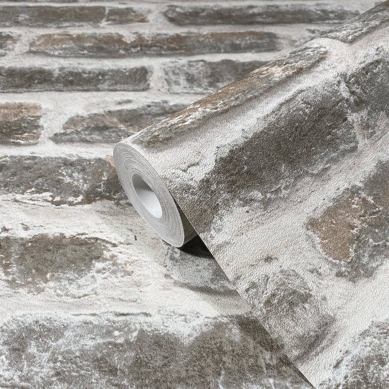 Galerie Wallcoverings Exposed Brick Effect Vinyl on Non-woven Matte Wallpaper Roll