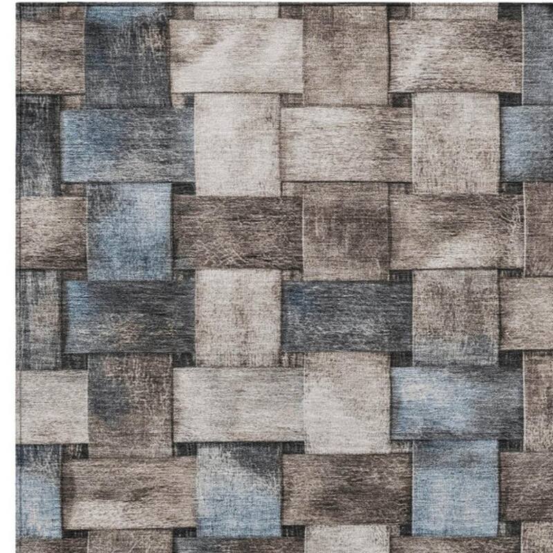 HomeRoots Striped Transitional Rectangle Outdoor Rug