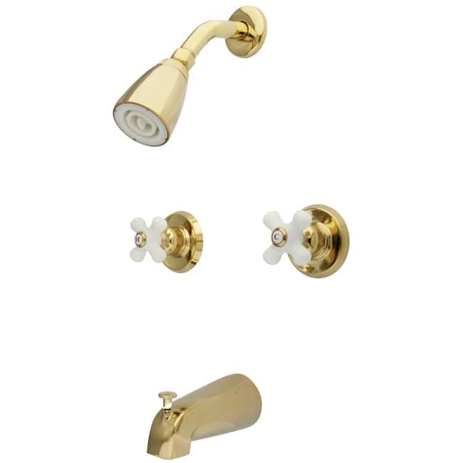 Kingston Brass Magellan Tub and Shower Trim with Single Function - Polished Brass