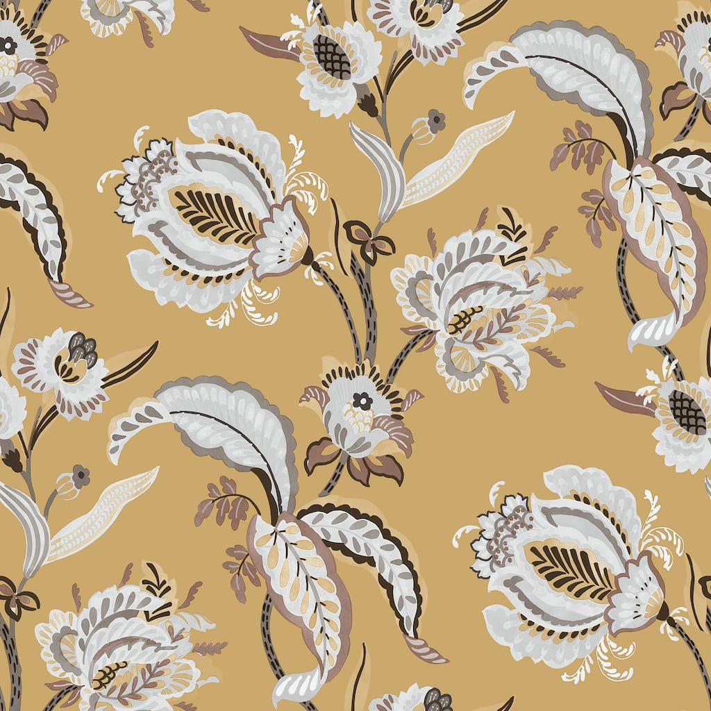 Galerie Wallcoverings Into The Wild Abstract Floral Non-woven Metallic Wallpaper Roll
