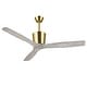 preview thumbnail 11 of 13, 54" Modern Gold Solid Wood Indoor Ceiling Fan with Remote and 6-Speed DC Motor