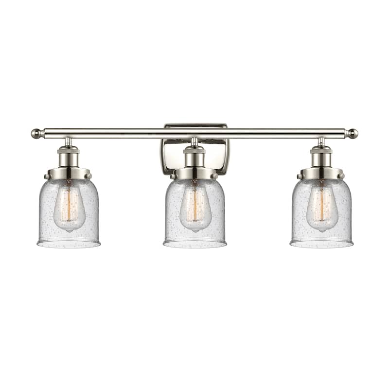 Innovations Lighting Ballston Urban Bell - 3 Light 26" Bath Vanity Light - Polished Nickel/Seedy