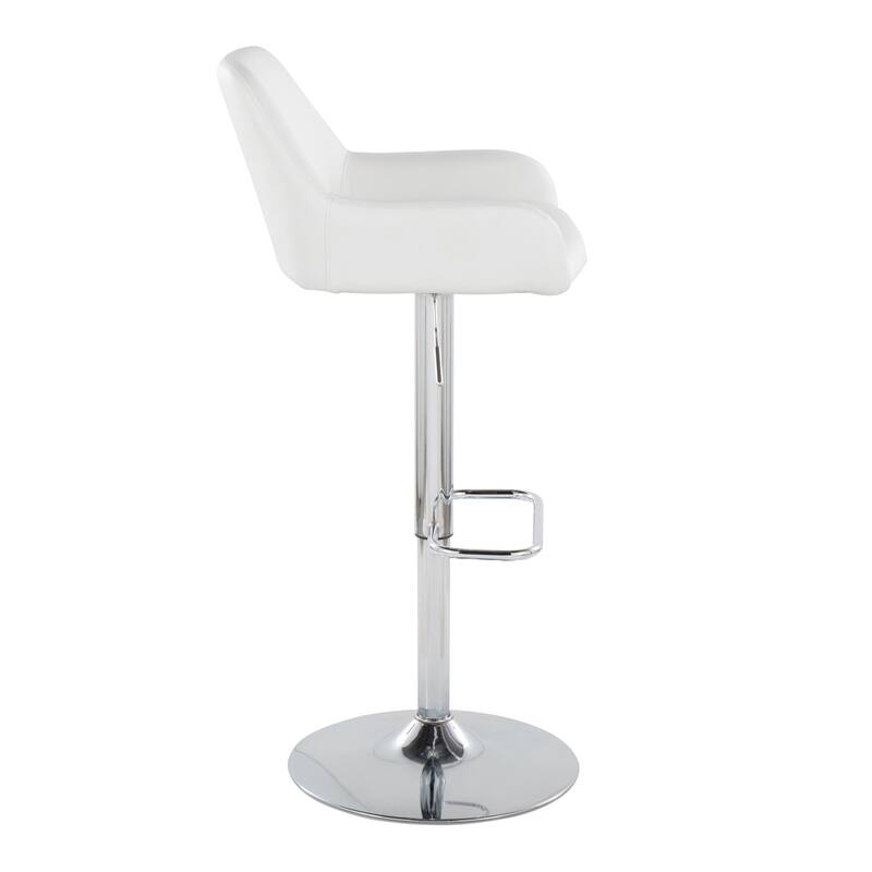 Porch & Den Galotti Adjustable Bar Stool with Rounded Rectangle Footrest (Set of 2)