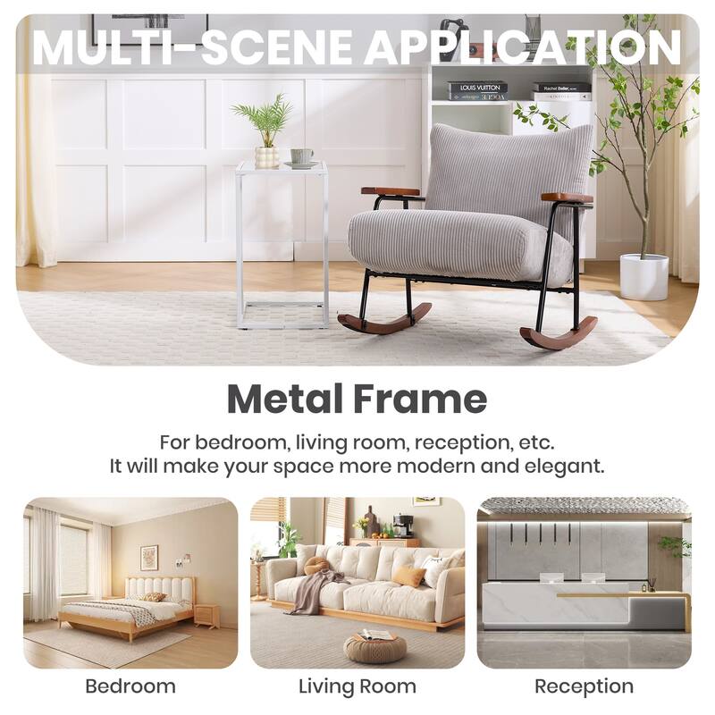 Modern Metal Accent Rocking Chair