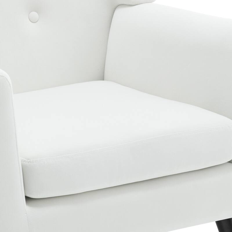 Velvet Upholstered Armchair Tufted Accent Chair, Set of 2 - 30.71"H x 28.35" W x 27.56"D