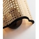 preview thumbnail 4 of 4, Gal - Bohemian Wall Sconce with Rattan Shade and Velvet Detailing - 10" x 9.92"