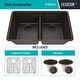 preview thumbnail 6 of 5, Lexicon Granite 32 Inch 50/50 Double Bowl Undermount Kitchen Sink Kit
