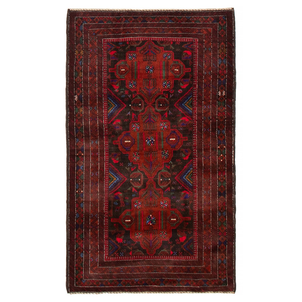 Teimani Black, Copper Rug 4'1" x 6'11" - 4'1 x 6'11