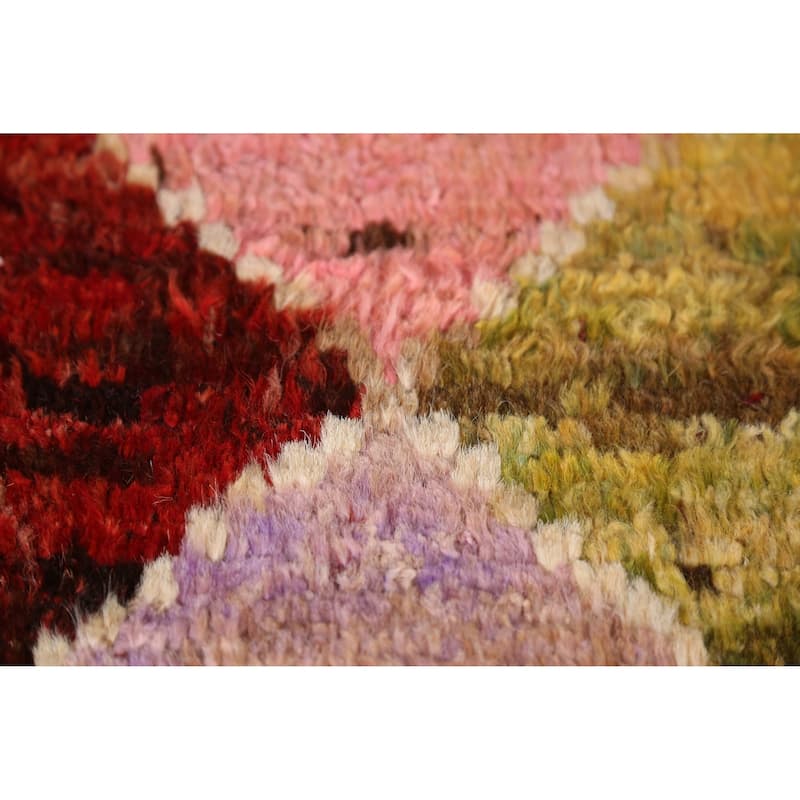 Trellis Geometric Moroccan Rug Living Room Handmade Wool Carpet - 5'3" x 6'6"