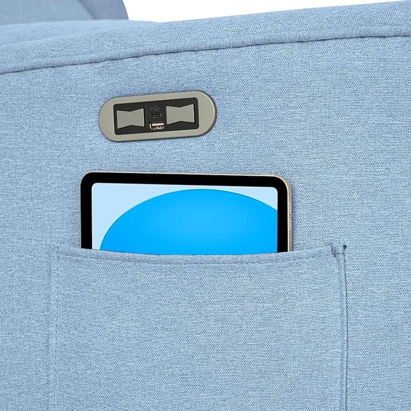 Madison Park Candace Power Recliner 3-in-1 with Swivel, Glider, USB Ports