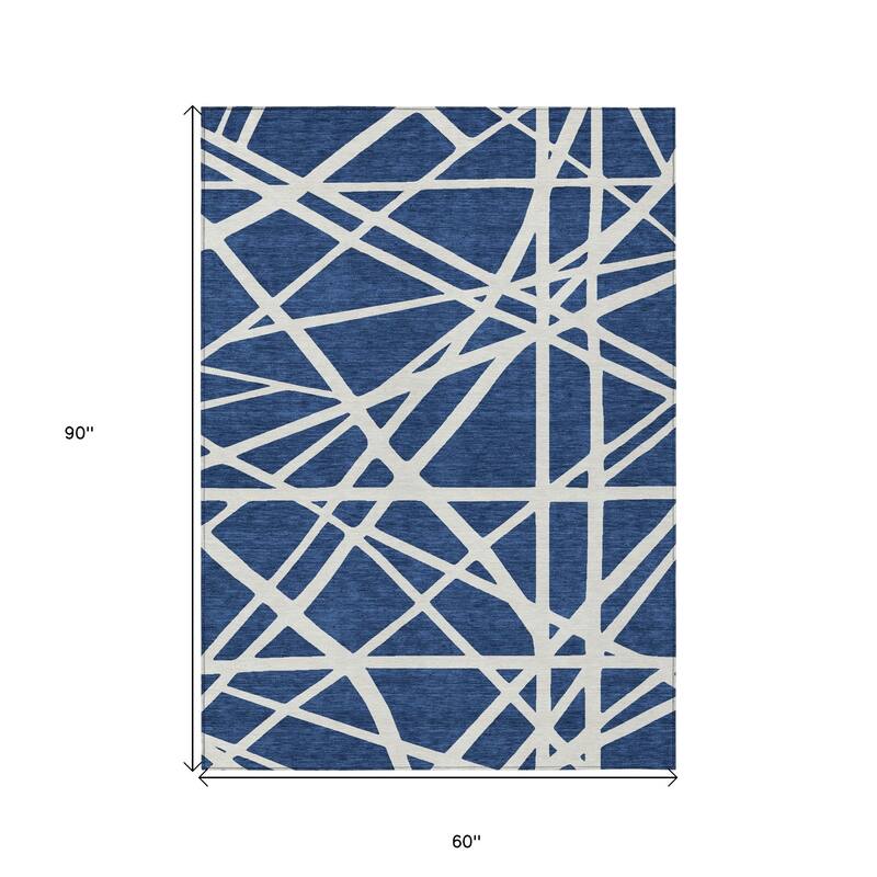 HomeRoots Geometric Transitional Rectangle Outdoor Rug