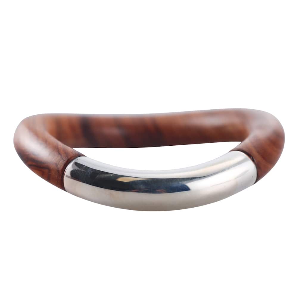 Idole De Christofle Bois & Argent Sterling Silver Rosewood Bracelet
