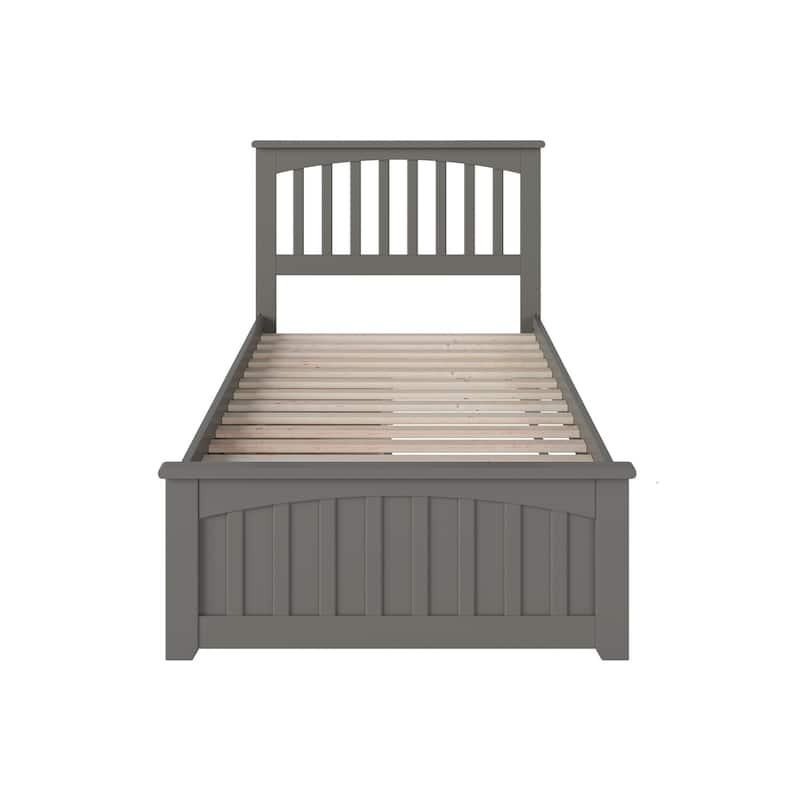 Platform Bed with Footboard & Drawers - Modern Storage Bed Frame - HomeStock