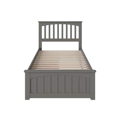 Platform Bed with Footboard & Drawers - Modern Storage Bed Frame - HomeStock