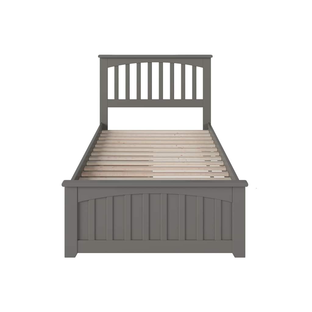 Platform Bed with Footboard & Drawers - Modern Storage Bed Frame - HomeStock