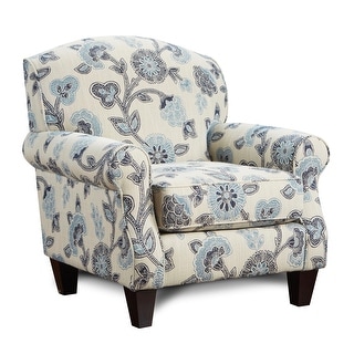 Navy and cream accent chair on sale