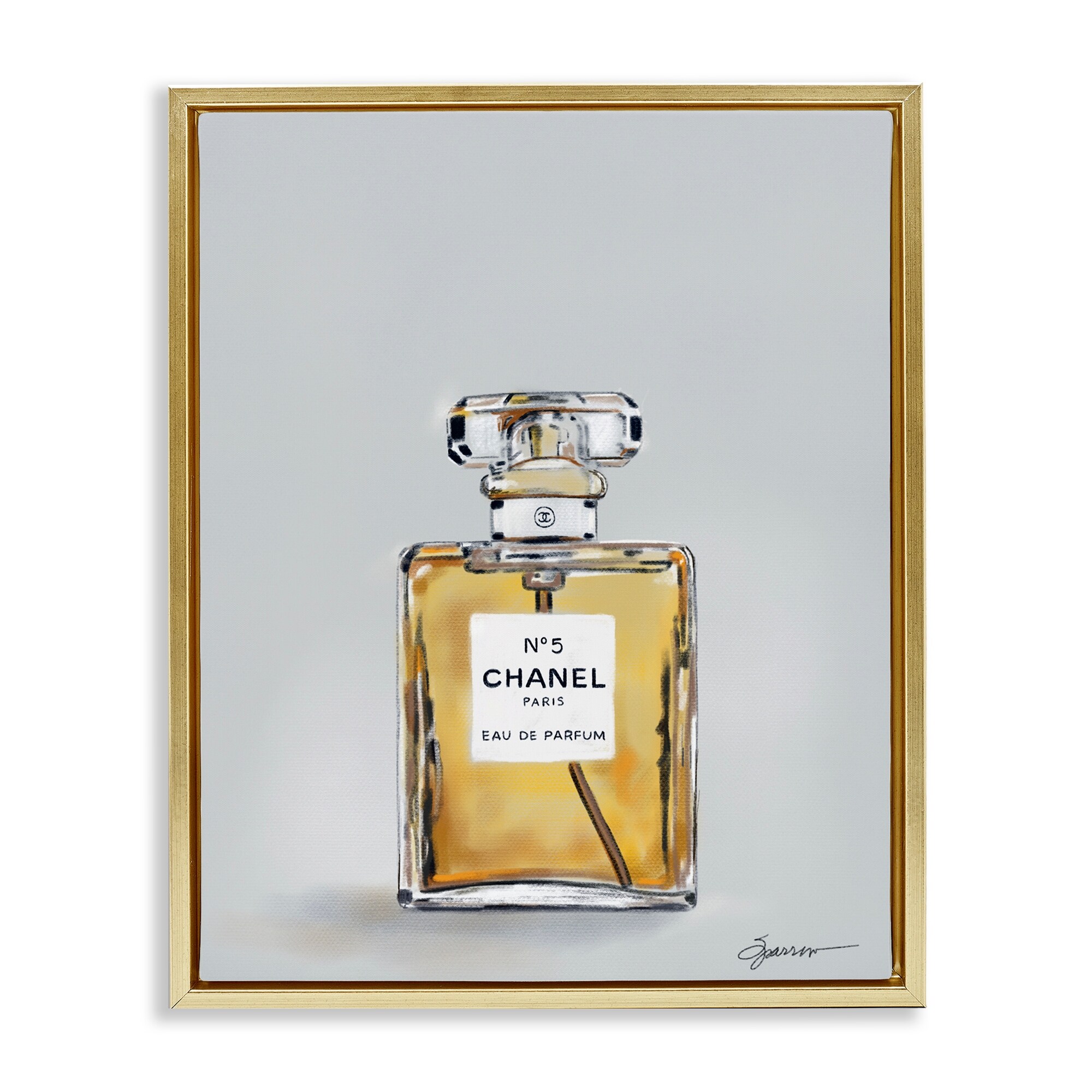 Stupell Elegant Luxury Perfume Framed Floater Canvas Wall Art Design By Mary Sparrow
