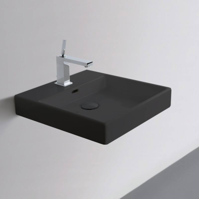 WS Bath Collections Plain 45W.01 Plain 17-11/16" Square Ceramic Vessel